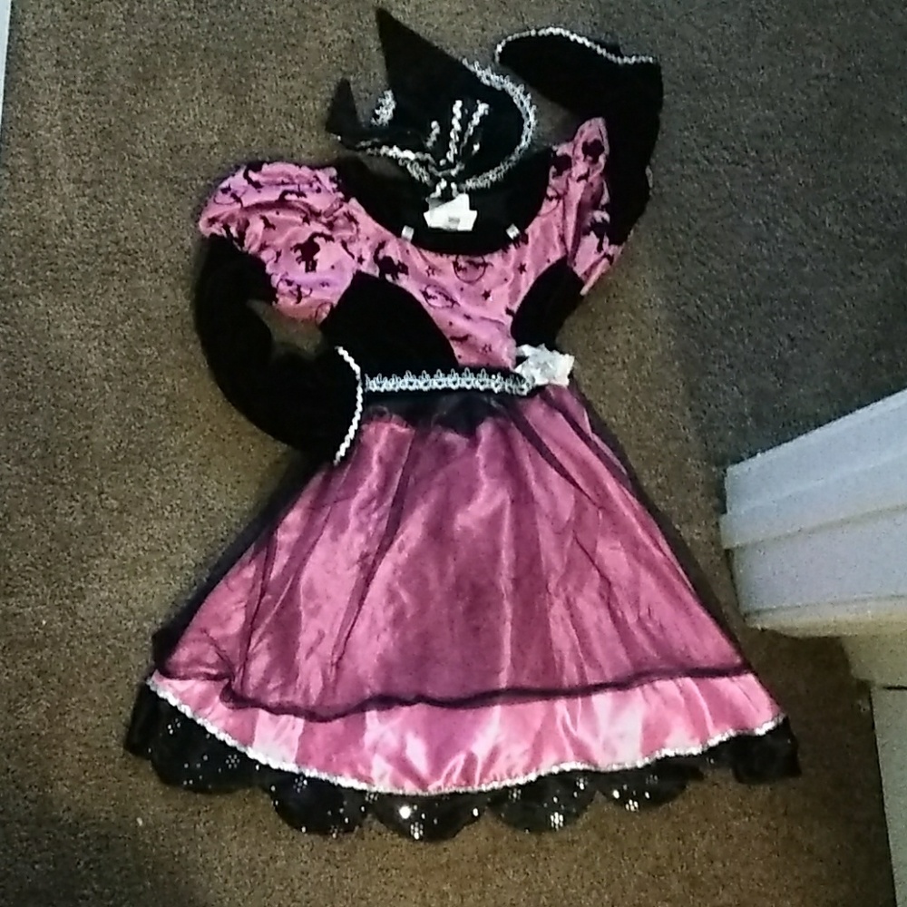 Rubie's Witch Custom w/ hat for girls! Like New!!
